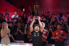 Cơ thủ Johann Chua (Philippines) vô địch Giải Billiards Vô địch Pool 9 bóng Hanoi Open 2024. (Ảnh: Việt Anh/Vietnam+)