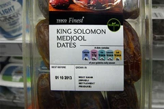 Một sản phẩm được dán nhãn có nguồn gốc từ khu định cư ở Bờ Tây. (Nguồn: Middle East Monitor)