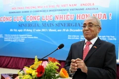 Đại sứ Angola João Manuel Bernardo phát biểu tại hội thảo thương mại và đầu tư Việt Nam-Angola. (Ảnh: TTXVN)