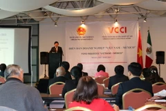Diễn đàn doanh nghiệp Việt Nam-Mexico do Đại sứ quán Việt Nam và VCCI phối hợp tổ chức ngày 28/5. (Ảnh: Việt Hòa/TTXVN)