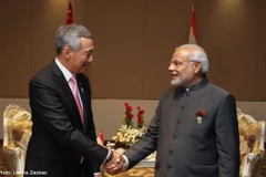 Thủ tướng Lý Hiển Long và Thủ tướng Ấn Độ Narendra Modi. (Nguồn: news.asiaone.com) 