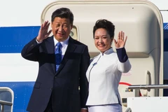 Chủ tịch Trung Quốc Tập Cận Bình trong cuộc gặp với giới lãnh đạo doanh nghiệp Mỹ tại Seattle ngày 22/9. (Ảnh: AFP/TTXVN)