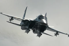 Máy bay ném bom Su-34 của Không quân Nga tham gia chiến dịch không kích IS. (Ảnh: RIA Novosti)