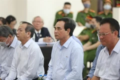 Các bị cáo tại phiên tòa. (Ảnh: Doãn Tấn/TTXVN)