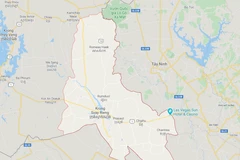 Tỉnh Svay Rieng của Campuchia có biên giới giáp tỉnh Long An và Tây Ninh của Việt Nam.