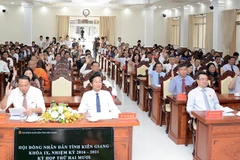 Đại biểu dự kỳ họp Hội đồng Nhân dân tỉnh Kiên Giang. (Nguồn: Kiengiang.gov.vn)