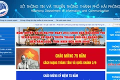 Website Sở Thông tin và Truyền thông Hải Phòng. (Nguồn: Thanhphohaiphong.gov.vn)