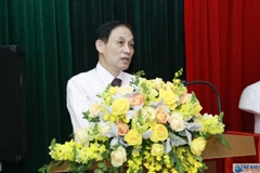 Ông Lê Hoài Trung, Ủy viên Trung ương Đảng, Thứ trưởng Bộ Ngoại giao, Chủ nhiệm Ủy ban Biên giới quốc gia phát biểu chỉ đạo đại hội. (Nguồn: Baoquocte.vn)