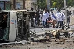 Hiện trường một vụ đánh bom ở Somalia. (Ảnh minh họa. Nguồn: AFP/TTXVN)