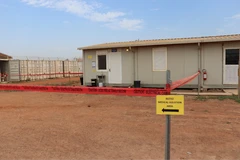 Khu cách ly tại Bệnh viện dã chiến cấp 2 số 2 của Việt Nam ở Phái bộ gìn giữ hòa bình Liên hợp quốc tại Nam Sudan. (Ảnh: BVDC 2.2)