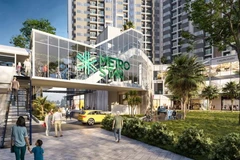 Shophouse Metro Star có cầu bộ hành kết nối nhà ga Metro 10.
