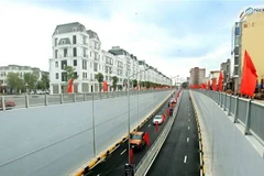 Nút giao thông Nam Cầu Bình có quy mô lớn, hiện đại nhất tại Hải Phòng với tổng mức đầu tư hơn 1.400 tỷ đồng là một trong những công trình kỷ niệm 65 năm Ngày giải phóng Hải Phòng. (Ảnh: An Đăng/TTXVN)