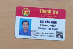 Thẻ giả mạo phóng viên Báo Thanh tra của Bùi Văn Tính.