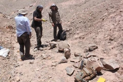 Các nhà khảo cổ học Chile tìm kiếm các mẫu hóa thạch trên sa mạc Atacama. (Nguồn: Laprensalatina)