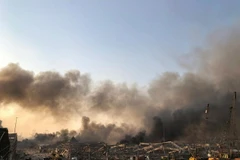 Cảnh tan hoang sau vụ nổ. (Nguồn: Vietnam+)