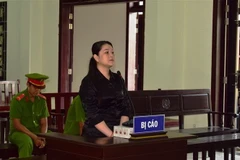 Bị cáo Nguyễn Hằng Ni tại phiên tòa. (Ảnh: Thanh Tân/TTXVN)