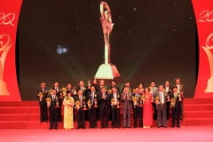  20 doanh nghiệp nhận giải Vàng Giải thưởng Chất lượng Quốc gia năm 2015. (Ảnh: Anh Tuấn/TTXVN)