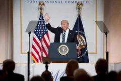 Tổng thống Mỹ Donald Trump phát biểu trong cuộc họp tại Washington, DC. (Nguồn: AFP/TTXVN)