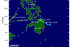 Bão có tên quốc tế Jangmi đang hoạt động gần Biển Đông