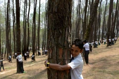 Hơn 2.000 người dân Nepal ôm cây bảo vệ môi trường