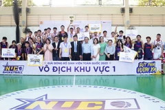 Đại học Giao Thông Vận Tải và Đại học Quốc Gia Hà Nội là hai nhà vô địch Vòng loại khu vực 1 của NUC 2023. (Ảnh: BTC)