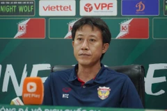 Huấn luyện viên Nguyễn Thành Công khẳng định những quyết định sai lầm của trọng tài đã khiến Hồng Lĩnh Hà Tĩnh phải nhận thất bại trước CLB Viettel. (Ảnh: Việt Anh/Vietnam+)