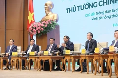 Thủ tướng Phạm Minh Chính đối thoại với nông dân. (Ảnh: Dương Giang/TTXVN)