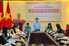 Họp báo thông tin về công tác an toàn vệ sinh lao động, Tháng hành động về an toàn vệ sinh lao động năm 2023. (Ảnh: PV/Vietnam+)