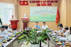 Họp báo phát động Chương trình bình chọn giải thưởng “Sản phẩm Vàng chăn nuôi Việt Nam lần thứ 3 năm 2023". (Ảnh: PV/Vietnam+)