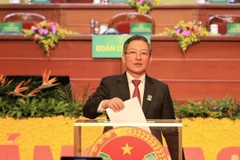 Ông Lương Quốc Đoàn được bầu làm Chủ tịch Ban Chấp hành Trung ương Hội Nông dân Việt Nam khóa VIII. (Ảnh: Anh Tuấn/TTXVN)