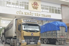 hập khẩu hàng hóa tại cửa khẩu Tân Thanh, Lạng Sơn. (Ảnh: Vietnam+)