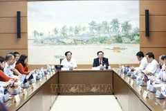 Chủ tịch Quốc hội Vương Đình Huệ phát biểu. Ảnh: Doãn Tấn - TTXVN