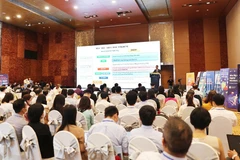 Quảng cảnh Diễn đàn Ngân hàng bán lẻ Việt Nam năm 2021. (Ảnh: CTV/Vietnam+)