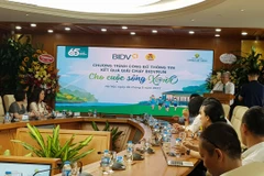 Giải chạy "BIDVRUN-Cho cuộc sống xanh" đã thu hút gần 50.000 vận động viên tham gia. (Ảnh: Vietnam+)