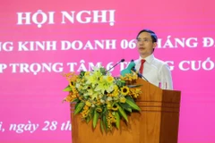 Chủ tịch Hội đồng thành viên Phạm Đức Ấn phát biểu tại hội nghị. (Ảnh: Vietnam+)