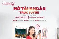 Khách hàng mở tài khoản thanh toán tại Agribank có cơ hội nhận sổ tiết kiệm trị giá 100 triệu đồng. (Ảnh: Vietnam+)