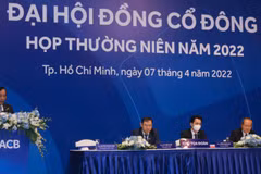 Lãnh đạo ACB tại Đại hội. (Ảnh: CTV/Vietnam+)