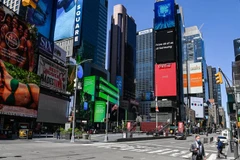Khung cảnh hoang vắng ở New York trong thời điểm cách ly vì COVID-19. (Ảnh: Sky News)