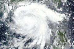 Bão Higos nhìn từ vệ tinh. (Ảnh: NASA)