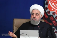 Tổng thống Iran Hassan Rouhani phát biểu tại cuộc họp nội các ở Tehran. (Ảnh: AFPTTXVN)