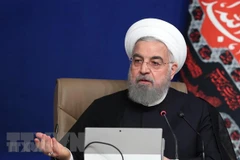 Tổng thống Iran Hassan Rouhani phát biểu tại cuộc họp nội các ở Tehran. (Ảnh: AFPTTXVN)