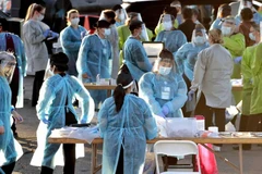 Một chốt kiểm tra y tế ở Mỹ. (Ảnh: NBC)