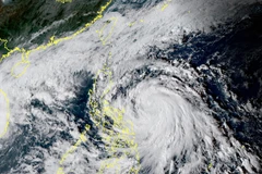 Bão Vamco nhìn từ không gian. (Ảnh: Watcher)