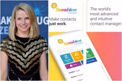 Bà Marissa Mayer với ứng dụng mới. (Ảnh: The Straits Times)