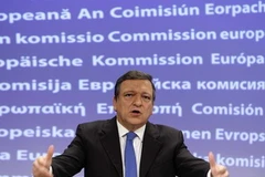 Chủ tịch Ủy ban châu Âu Jose Manuel Barroso trong cuộc họp báo tại trụ sở EC ngày 27 tháng 11 2009. (Ảnh: Reuters)