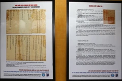 Triển lãm văn bản hành chính Nhà nước nhìn từ Châu bản triều Nguyễn tại Thừa Thiên-Huế. (Ảnh: Hồ Cầu/TTXVN)