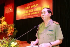 Bộ trưởng Bộ Công an Trần Đại Quang phát biểu. (Ảnh: Doãn Tấn/TTXVN)