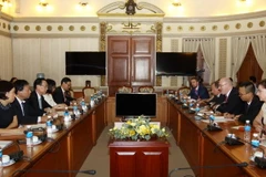 Quang cảnh buổi làm việc. (Ảnh: Thanh Vũ/TTXVN)