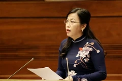 Trưởng Ban dân nguyện của Ủy ban Thường vụ Quốc hội Nguyễn Thanh Hải trình bày Báo cáo kết quả giám sát việc giải quyết kiến nghị của cử tri. (Ảnh: Phương Hoa/TTXVN)