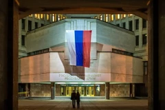 Trụ sở Hội đồng Nhà nước CH Crimea tại thủ phủ Simferopol ngày 20/3/2014. (Nguồn: AFP/TTXVN)
